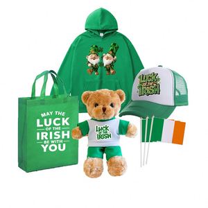 Set de Regalo Personalizado para el Día de San Patricio, Sudadera Verde Promocional, Bolsa de Compras, Gorro, Regalo Conmemorativo - Product Image 1