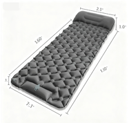 Matelas de Camping Gonflable – avec Pompe à Pied Intégrée, Tapis de Sol Compact et Étanche pour Extérieur