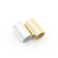 Tapones de Bomba de Perfume de Aluminio y Plástico Dorado Brillante, Cierre de Presión, Tapas Personalizadas para Botellas
