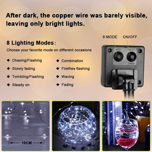 Fornitore della cina <span class=keywords><strong>balcone</strong></span> giardino atmosfera solare luci della stringa di 100 led filo di rame ha portato luci di filo di rame luci leggiadramente - Product Image 6