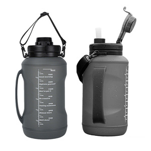 Gym Portable Grey Large Capacity Carry Handle Water <b>Bottle</b> With <b>Box</b> for Skateboarding - Product Image 1