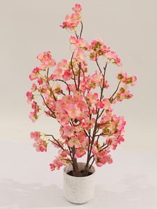 Tùy Chỉnh Nhà Máy Nhân Tạo <span class=keywords><strong>Mini</strong></span> Màu Hồng Hoa Anh Đào Bonsai Cây Giả Nhựa Trang Trí Cây - Product Image 3