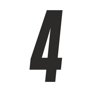 Lot de 3 Autocollants Numéros Motocross Taille 21cm-4cm Plaques Décoratives Noires - Product Image 1