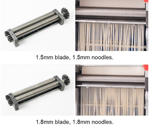 Machine semi-automatique électrique pour la fabrication de nouilles fraîches, de pâtes à pizza et de feuilles de pâte, avec fonction de découpe de pâte à farine - Product Image 4