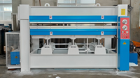 Presse hydraulique automatique à alimentation 3 couches 1300*3000 pour le laminage de panneaux de particules, MDF, contreplaqué, bois - Machine de pressage CNC