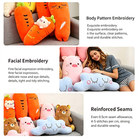 Fabriek Groothandel Schattig Fruit Pluche Speelgoed Knuffelkussen Bedpop Cartoon PP Katoen Gevuld Model Kinder Knuffeldier Speelgoed Cadeau