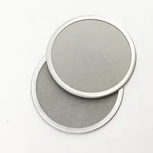 Disque filtrant pour extrudeuse en plastique/filtres à disque en treillis métallique tissé micron/disques à mailles résistants aux hautes températures