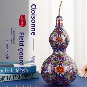 <span class=keywords><strong>Vase</strong></span> décoratif en forme de gourde à corps épais, fait main, pour fleurs paysagères, décoration intérieure, cadeau d'anniversaire pour personnes âgées - Product Image 2