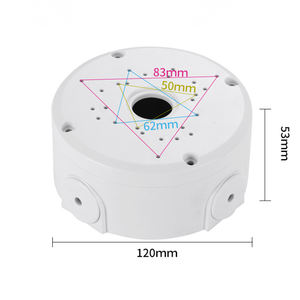 صندوق توصيل كاميرا مراقبة دائري بلاستيكي 12 سم للتركيب في السقف، صندوق إخفاء الأسلاك ومصدر الطاقة، حامل لكاميرات المراقبة - Product Image 6