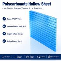 Fabricant de panneaux alvéolaires en polycarbonate résistants aux UV, panneaux PC à double paroi pour serres et toitures de bâtiments