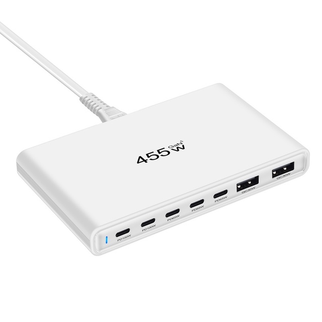 GaN 5.0 18W 7 Port USB-C Fast Charging Station with 100W PD MacBook Laptop for Mobile Phone Premium Quality Full Power