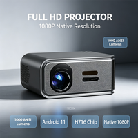 Projecteur intelligent 3D 4K 1000 ANSI lumens, projecteur de cinéma extérieur, projecteur de télévision intelligent pour le divertissement à domicile
