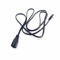 Câble d'alimentation CA 7A / 125V IEC 320-C8 vers IEC 320-C7, cordon d'alimentation 0,75 mm², rallonge électrique pour imprimante, moniteur, téléviseur
