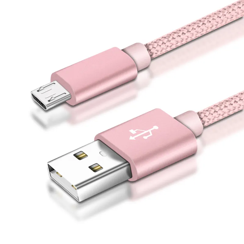 1M 2M 3M Micro USB Cable 2A Fast Charger Cable Nylon USB to Micro USB 2.0 Android Charging Cord for Samsung Galaxy S7 S6
