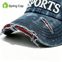 Gorra de Béisbol Personalizada de Moda Americana con Letra Bordada, 6 Paneles, Ajustable, 100% Algodón, Unisex, para las Cuatro Estaciones, Gorra Moderna