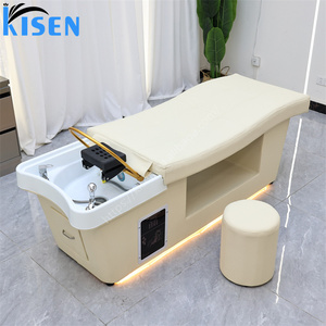 KISEN Beauty Mobilier de salon design moderne : Lit de lavage électrique pour spa capillaire et lavage des cheveux - Product Image 6