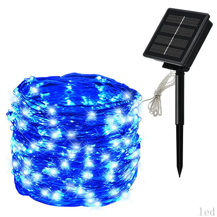 Best Christmas Holiday Outdoor Waterproof Fairy Lamp Mini Solar Energy Led Copper Wire garland twinkle String Lights For Garden