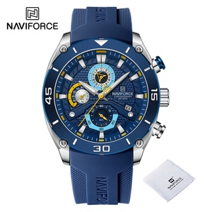 Montre NAVIFORCE décontractée, robuste et étanche pour homme, montre-bracelet sport à quartz, bracelet en silicone souple créatif, chronographe pour garçon - Product Image 4