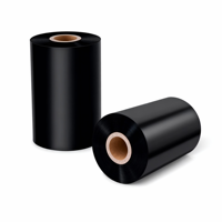 Cinta de Resina de Cera Premium Compatible con Zebra de 110 mm x 300 m para Impresoras de Códigos de Barras por Transferencia Térmica, Resistente a Rayones, al Desgaste y Lavable
