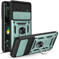 Lichicase coque rigide robuste pour téléphone portable pour Google Pixel 6 Pro couverture de téléphone hybride avec porte-anneau à 360 degrés