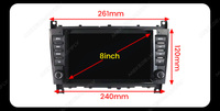 Reproductor Multimedia para Auto MEKEDE MS con Carplay, Navegación GPS, Android Auto, Audio para Auto, DSP, Pantalla IPS, RDS para Benz W203 de 8 Pulgadas