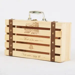 Caja de regalo de madera de pino sin terminar personalizada a granel, venta al por mayor