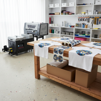 Impresora de Inyección de Tinta DTF-300 A3 de Fábrica BL con Sistema de Agitación de Polvo y Software, Automática para XP600 o I1600, Utiliza Tinta DTF