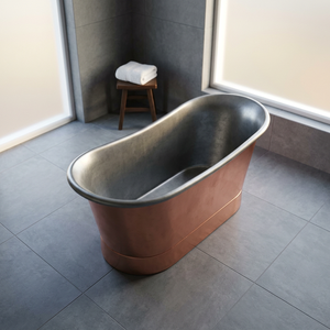 Baignoire Gonflable Autonome de Luxe en Cuivre Antique, Portable, Classique, Rectangulaire, pour Adultes, Artisanat Indien - Product Image 3