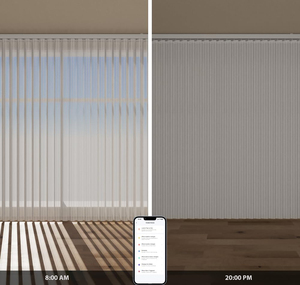 Persianas Verticales Motorizadas Inteligentes Heheyuan, <span class=keywords><strong>Cortinas</strong></span> Translúcidas, Cortina <span class=keywords><strong>de</strong></span> Ensueño <span class=keywords><strong>para</strong></span> Sala <span class=keywords><strong>de</strong></span> Estar y Patio, Ventana Grande <span class=keywords><strong>de</strong></span> Vidrio - Product Image 5