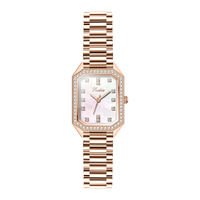 Montre pour femme Scottie 9195, tendance moderne, cadran fleuri, acier inoxydable, résistante à l'eau, quartz, logo personnalisé