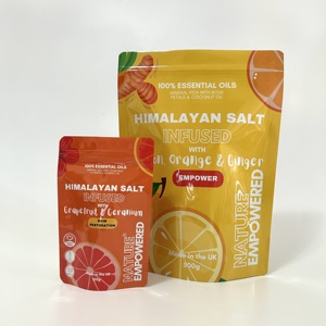 Biểu tượng tùy chỉnh Ziplock Stand-Up Pouch doypack với ống đồng in ấn mùi bằng chứng cấp thực phẩm <span class=keywords><strong>100</strong></span> micron dày cho tính năng - Product Image 2