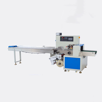 Machine d'emballage horizontale automatique à grande vitesse pour biscuits en forme de coussin, machine d'emballage de sacs à flux arrière