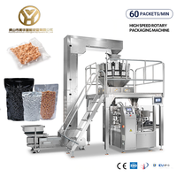 Machine d'emballage automatique rotative pour sachets préformés YH, machine d'emballage sous vide pour pistaches, noix de cajou, arachides, noix
