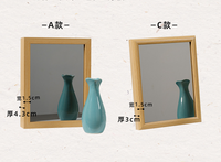Nouveau design créatif, cadre photo miroir magique vintage, LED, écologique, durable, en bois naturel, à poser sur table, charge USB, décoration d'intérieur