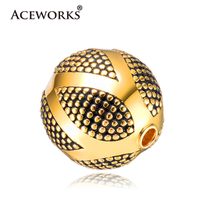 ลูกปัดบาหลีเคลือบทองโบราณ ACEWORKS ขนาด 8 มม. สำหรับทำเครื่องประดับ - Product Image 5
