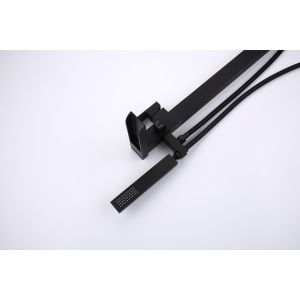 Grifo de Bañera de Alta Capacidad Db, de Pie, Negro Mate, con Rociador de Mano, para Apartamentos - Product Image 6