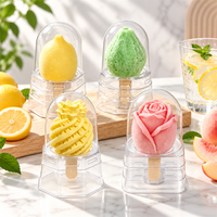 Emballage plastique avec étui en papier et impression de logo personnalisé pour glace aux fruits 3D