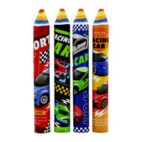 Nouvelles gommes cylindriques en caoutchouc en forme de stylo pour la course, modèle Thunder Chariot Chips, fournitures scolaires pour étudiants, vente en gros, 24 pièces