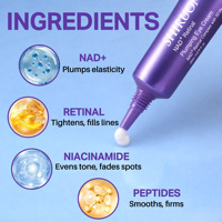 Crème pour les yeux hydratante, éclaircissante et raffermissante au rétinol et NAD+ sous marque privée OEM, soin quotidien nourrissant pour tous types de peau