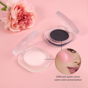 Paleta transparente personalizada Rosa rubor/bálsamo maquillaje Etiqueta Privada negro gelatina tinte crema rubor para cara PH color cambiante rubor - Product Image 1