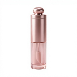 Custom 6.3ml Polygonal Lip Gloss Tube with Silicone Tip <b>Pink</b> Eco-Friendly PET Injection <b>Bottle</b> - Product Image 6
