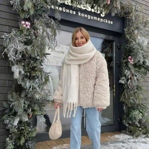 Chal de Pashmina de Invierno para Mujer, Marca Personalizada, Grueso, Extragrande, con Logotipo de Conejo, Bufanda de Cachemira Sólida con Patrón de Argyle - Product Image 3