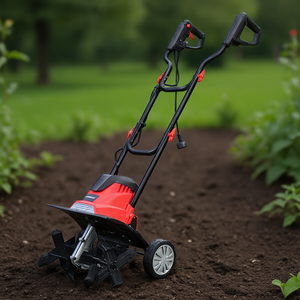 Cultivateur et motoculteur électrique 14 pouces rouge avec moteur électrique 2,0 kW pour la préparation du sol de jardin - Product Image 2