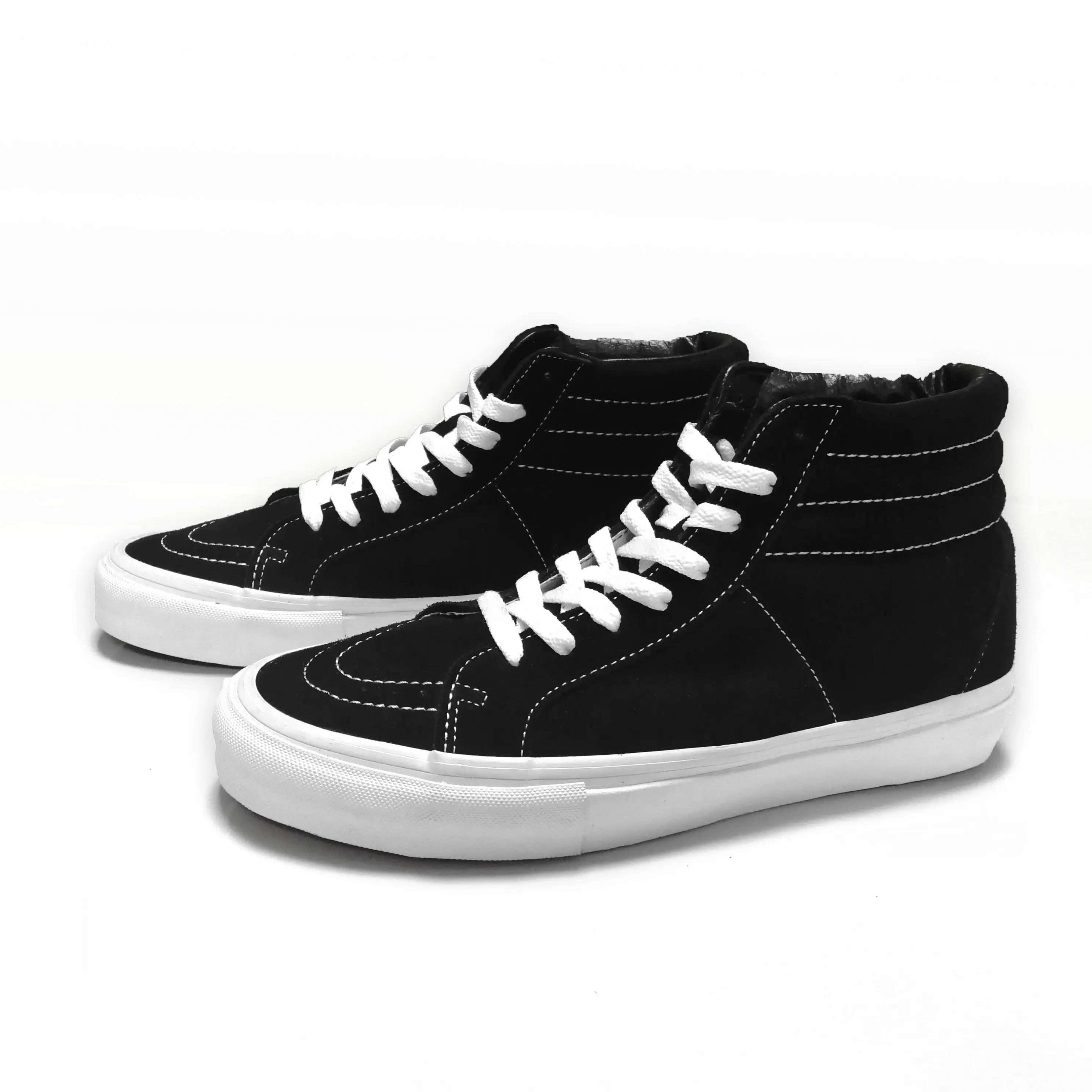 Skate preto sapatos de topo alto para homens