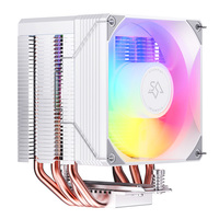 SNOWMAN Contact direct ARGB CPU refroidisseur d'air 4 caloducs adressables RGB ventilateur aluminium PC pour Intel pour ordinateur de bureau AMD