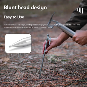 Paquete de 12 Estacas para Tienda de Campaña de Acero de Alta Resistencia, Estacas de 20 cm para Camping en Terreno Duro y Senderismo - Product Image 3