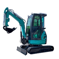 Excavadora con Motor Kubota, Precio Bajo, Venta de Excavadora Compacta 2026, Nuevo Diseño sin Cola, Microexcavadora con Orugas de Goma para Ingeniería