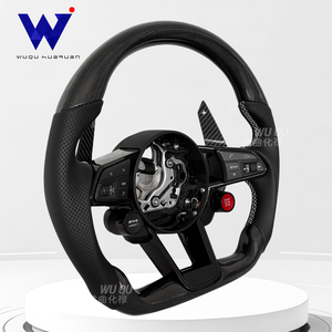 Volant sport à fond plat en fibre de carbone personnalisé, adapté aux modèles de course <span class=keywords><strong>Audi</strong></span> <span class=keywords><strong>RS</strong></span>, RS3, RS5, RS7, A3, A4, A5 - Product Image 3