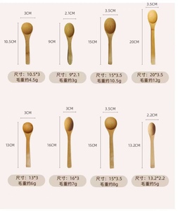 Mini cucchiaio di bambù personalizzato con Logo personalizzato cucchiaio di bambù piccolo cucchiaio di bambù <span class=keywords><strong>per</strong></span> immersione <span class=keywords><strong>miele</strong></span> Dessert - Product Image 4