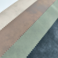 Fabricant chinois de tissu en cuir synthétique PU fin, avec support tricoté, anti-moisissure, résistant à l'abrasion, 110 GSM, pour manteaux et vestes